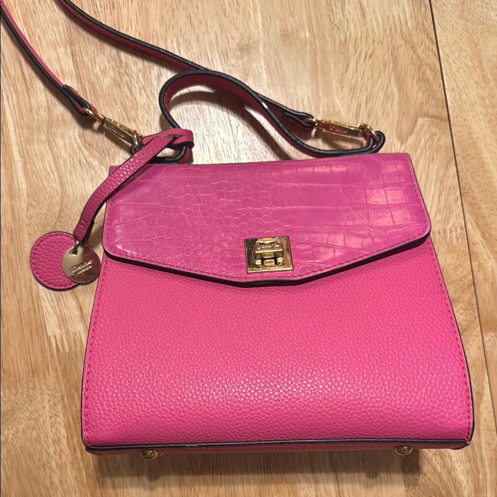 Dune London Pink Crossbody Bag with Gold Clasp